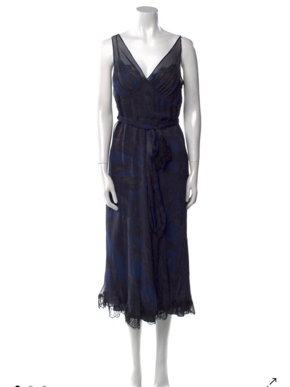 TERI JON by Rickie freeman• blue lace cocktail dress